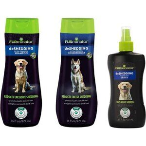 DeShedding Kit, deShedding Shampoo, deShedding Conditioner, deShedding Waterless